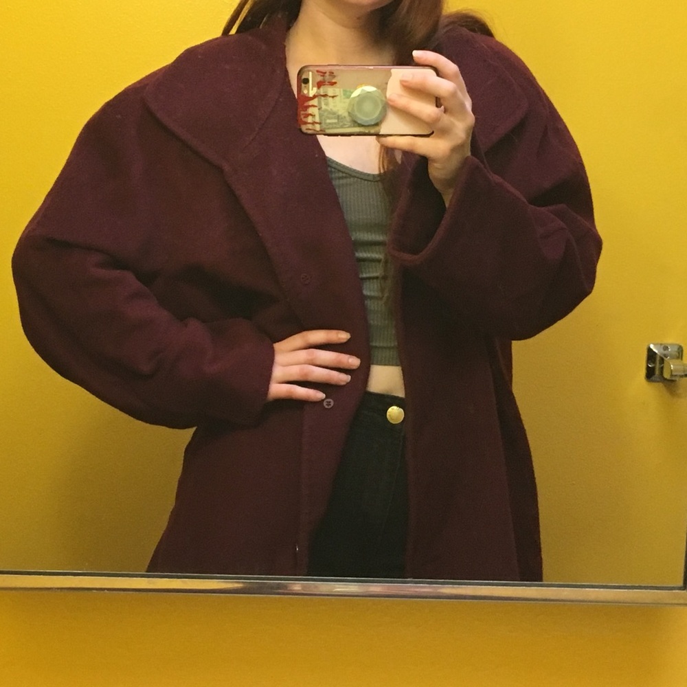 Maroon Peacoat